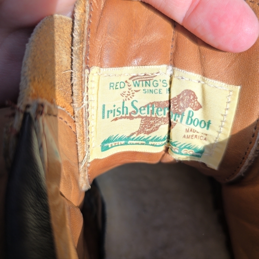 Vintage Red Wing Irish Setter Brown Leather Hiking Boots 7.5 - Picture 2 of 8